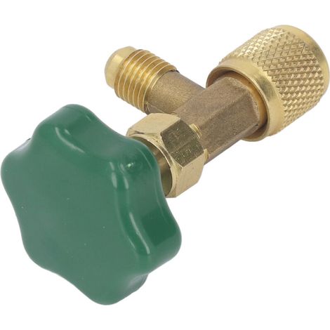 Vanne de réfrigérant de climatisation cuivre ABS étanche 1/4in SAE vanne de réservoir de réfrigérant pour remplacement (1/5)