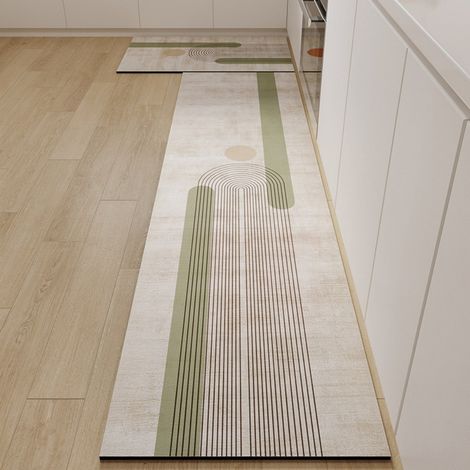 Ede Impression simplifiée 5020cm (Terre de diatomées) Tapis de sol de cuisine, tapis ménager long, facile à nettoyer, tapis de sol en terre de diatomées, absorbant et antidérapant (1/4)