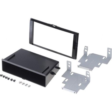 Kit Facade Autoradio FA471 compatible avec Nissan Micra K14 Note - noir brillant