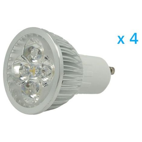 4 PZ Lampade Led GU10 Dimmerabile Triac Dimmer 6W 220V Bianco Caldo 3000K