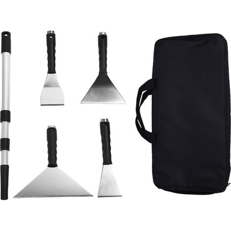 Abbruchklingen-Set für Trockenbauwände, Teleskopstange, Edelstahl-Farbschaber, Dichtmittel (1/5)