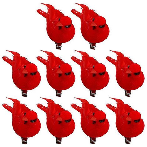 10 Stück hängende Vogel-Dekoration