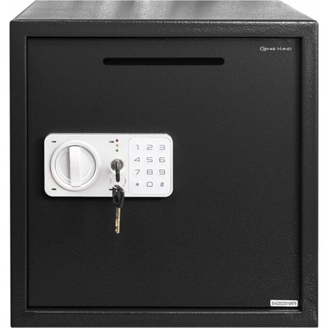Genie Hand  Cassaforte Elettronica da Armadio Cassetta di Sicurezza di Deposito con Codice a Combinazione e Chiave con Serratura B-Class e Sistema Anti Bounce Casseforti per Soldi