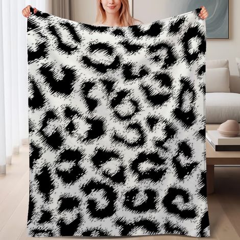 Couverture de lit en polaire, jeté doux et chaud de printemps, légère et luxueuse en microfibre de polyester, décoration intérieure cosy, cadeau idéal pour lui elle,6080 pouces (1/4)