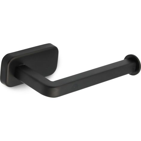 Toilettenpapierhalter Schwarz Matt Edelstahl "Cubik"