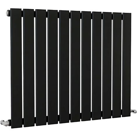 SKY Bathroom Flat Panel Radiator Horizontal 600x748mm Single Black