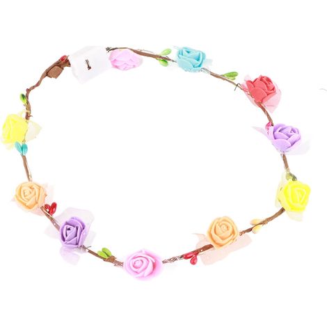 Guirlande lumineuse pour cheveux, bandeau, coiffe, guirlande de mariée, guirlande en mousse lumineuse LED pour enfants, thème princesse (1/5)
