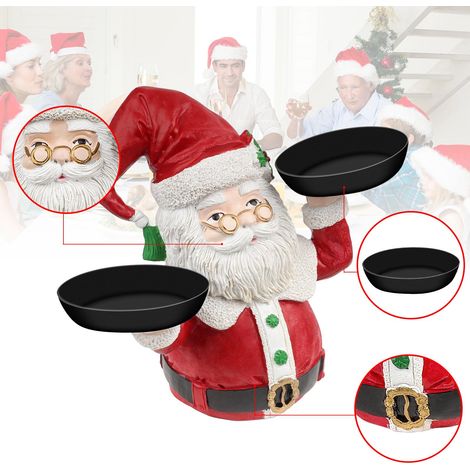 Weihnachtsmann-Süßigkeitenhalter, Weihnachtsmann-Tablett, Obstschalenständer, Kunststoff-Aufbewahrungsständer für Partys und Snacks (1/3)