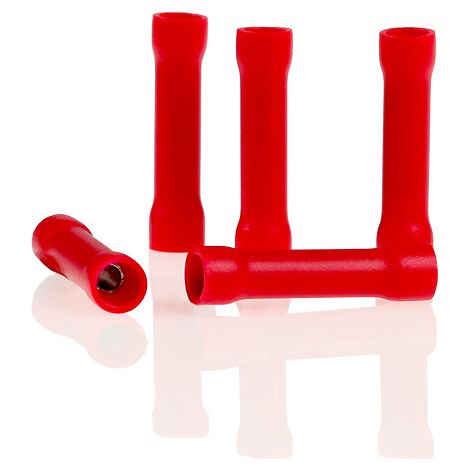 alca® Stoßverbinder rot 1,7mm 10St. 0,5-1,5 mm² rot Kabelverbinder Kabelschuhe Schrumpfverbinder Wasserdicht AWG 22-16 Quetschverbinder isoliert