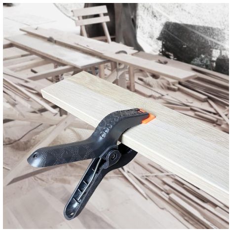 Pack de 4 Pinces à Ressort en Nylon Robuste Serre-Joint Polyvalent Pour Bricolage - Ouverture 100mm (1/5)