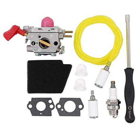 Ensemble carburateur référence 545081857 compatible Husqvarna et Zama C1U-W43, pièce de rechange pour débroussailleuses et outils motorisés de jardin. (1/4)