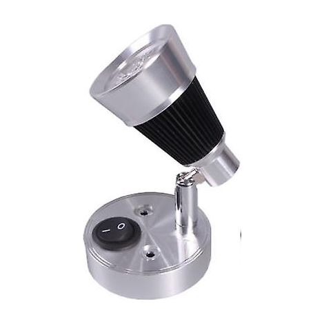 Lampe de lecture LED 12 V avec abat-jour noir - Éclairage blanc froid pour cartes, idéale pour camping-car, voiture, bateau, caravane et maison. (1/5)