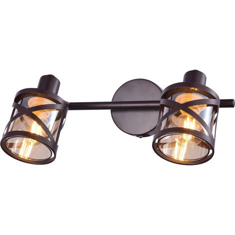 Faretto parete/soffitto industriale 2xE14 bronzo Rabalux 5336 (1/2)