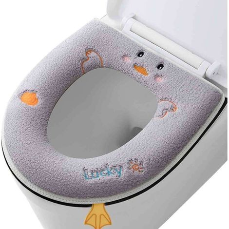 Abattant de toilette chauffant, cuir antibactérien imperméable, fermeture éclair + poignée. (1/5)