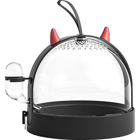 Cage de transport noire pour hamster, compatible avec les cages de transport sécurisées (1 pièce). (1/3)
