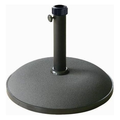 Amicasa YTH25-B Base Ombrellone 25 Kg Cemento Rivestito in Gomma Compatibilita' Palo 35 38 48 mm colore Nero