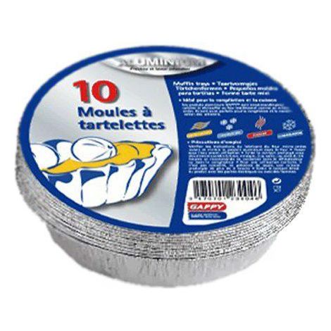 Moules alu pour tartelettes x 10