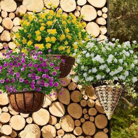 1 Fleur artificielle, Blanc, Résistant aux UV, Décoration réaliste, Intérieur et extérieur (1/4)