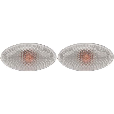 Ej.Life – Lot de 2 feux de position latéraux LED 12V – Remplacement pour Peugeot 206 407 607 – Lumière jaune ambre – Haute luminosité et faible consommation