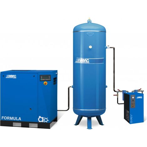 Abac – Compresseur à vis 500L 10ch – Débit 48,6 m³/h – Pression max 13 bars – Sécheur d'air DRY 85 – SKU COMPLETFORM1013