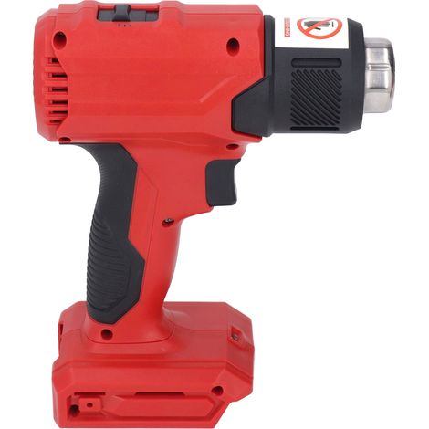 Pistolet thermique sans fil, à température réglable, portable et rechargeable, avec 4 embouts rouges.
