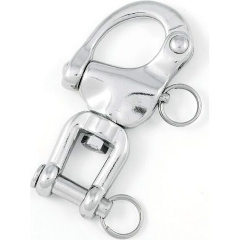 Marine grade A4 stainless steel snap hook with shackle for rope – Corrosion resistant, 8 mm, pack of 2