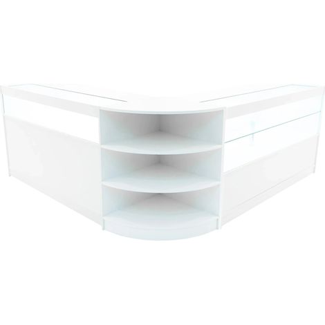 Harmonia LED Shop Counter Set B1500, C1500 & LM60 - White
