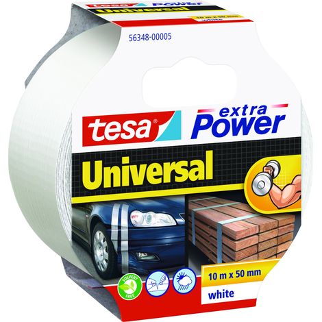 tesa UNIVERSAL 56348-00005-05 Gewebeklebeband tesa® extra Power Weiß (L x B) 10 m x 50 mm 1 St.