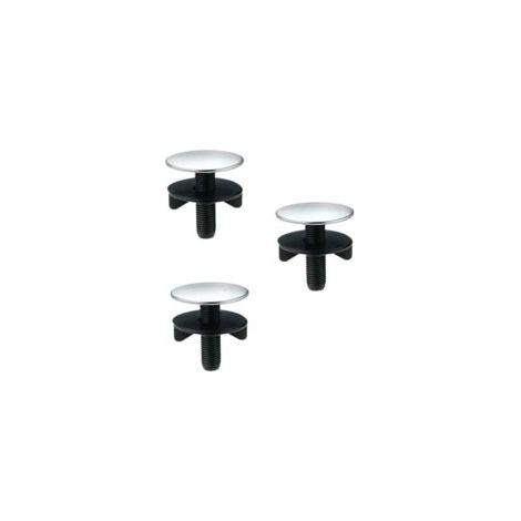 Coprilavello decorativi in acciaio inox per fori lavello cucina - Copribase lungo (diametro universale da 13 a 40 mm), set da 2 - Crezuo