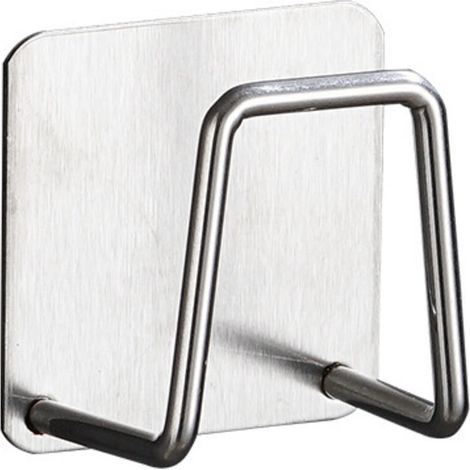 Porte Éponge Cuisine Porte Évier Éponge en Acier Inoxydable Auto-Adhésif Support Eponge Evier pour Éponges Brosser Couvercle de la Marmite Torchon 4 Pièces(argent) (1/4)