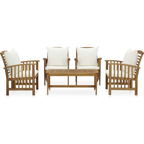 Maison Exclusive - Set Divani da Giardino 5 pz con Cuscini in Massello di Acacia