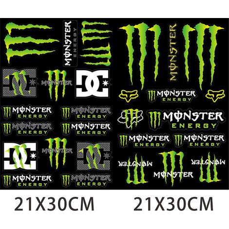 Monster Energy [NX] Rennmotorradhelm-Aufkleber (1/4)