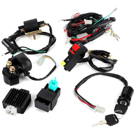 Complete Starter Motor Kit Wiring Harness for Modified Dirt Bike Parts Pit Pro Pit Pro (1/5)