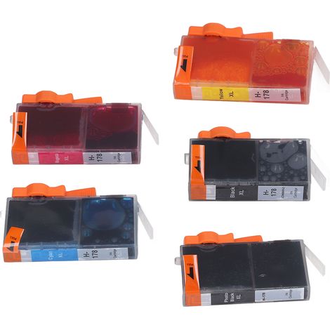 Cartouche d'encre pour imprimante Photosmart C6380 BK PBK CMY 5 couleurs, impression nette et sans décoloration (1/5)