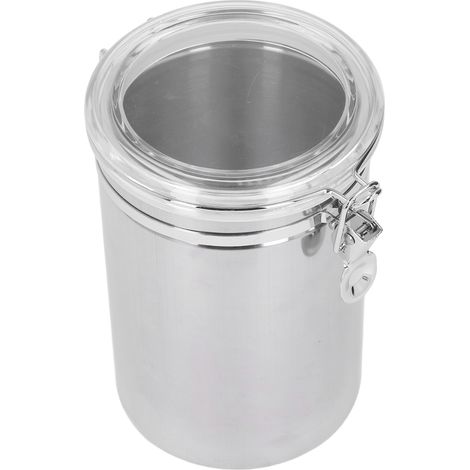 Boîte de Rangement Hermétique en Acier Inoxydable 2100ml pour Aliments Secs, Thé, Lait en Poudre (1/5)