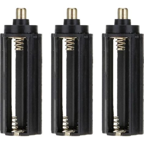 3 Stück zylindrische Batteriefach-Halterungsboxen für 18650-Adapter-Konverter für Taschenlampen (3 x 1,5 V AAA) (1/5)