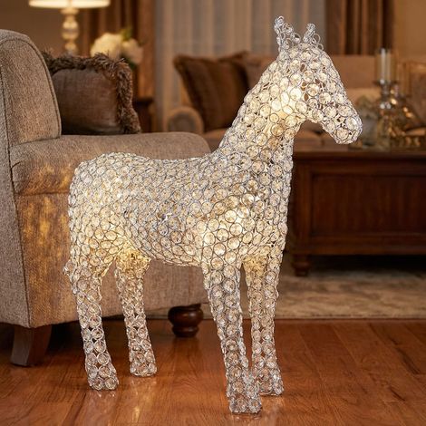 Cavallo moderno piccoli cristalli K9 cromati chiari
