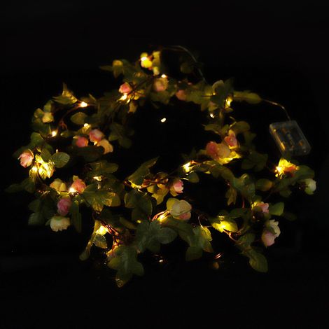 2,5 m lange LED-Lichterkette mit Blumenmuster, batteriebetrieben, für Weihnachts-, Hochzeits- und Heimdekoration (1/5)