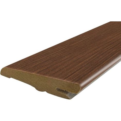 10 pezzi Battiscopa Mdf Rivestito in Noce mm 15 x 75 x 2400