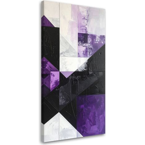Impresión de Imagen, Formas geométricas en violeta, 60x120 (1/5)