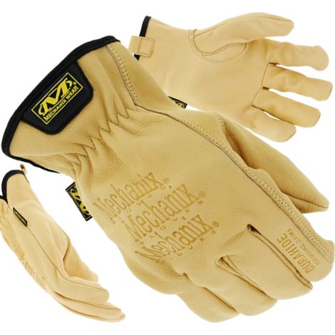 Guantes de trabajo Mechanix Durahide Tan XL de cuero TrekDry para taller
