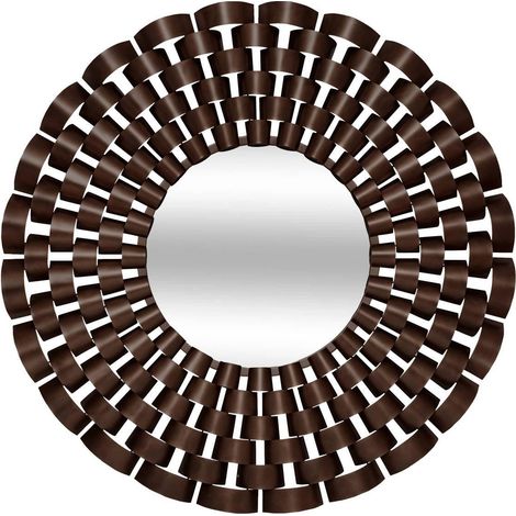 Miroir Mural en Métal "Youri" 90cm Marron Tonka (1/4)