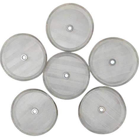 Set van 6 vervangingsfilters voor Franse koffiezetapparaten (10 cm, roestvrijstalen gaas) voor Franse koffiezetapparaten van 800-1000 ml. (1/4)