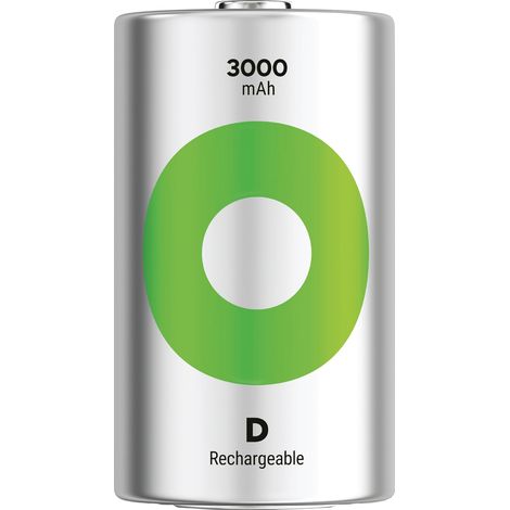 GP ReCyko Mono (D)-Akku NiMH 3000 mAh 1.2 V 2 St. (1/5)