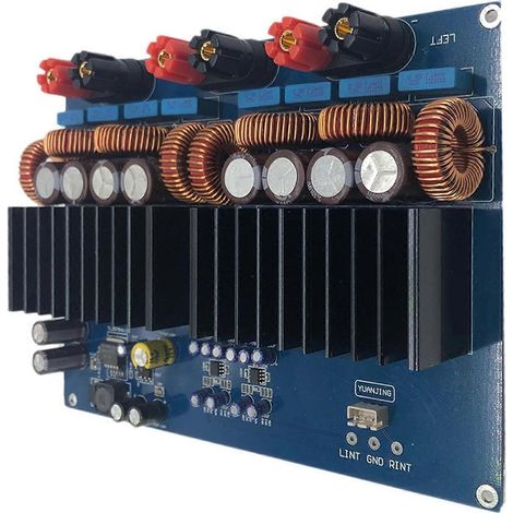 Amplificateur Numérique Classe D 2.0 TAS5630 OPA1632DR 1200W, Carte Ampli Puissante avec Condensateurs 330UF/100V (1/5)