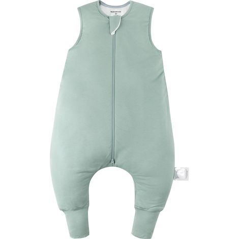 Gigoteuse ultra douce avec pieds pour bébés de 6 à 12 mois, couverture portable légère et confortable, fermeture éclair à double sens, indice de chaleur 1,0 Tog, matelassée, bleu marine (1/5)