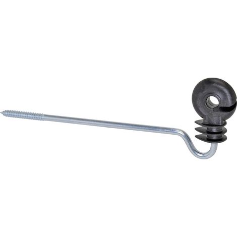 10 - Isolateur écarteur - Isolateur annulaire - Protection clôture électrique - Résistant UV et intempéries - Pour fils et rubans - Noir - 220 mm