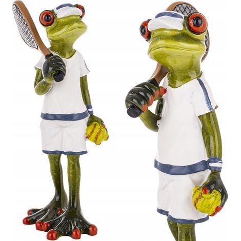 Froschfigur, Tennisspieler, Geschenk für einen Tennisspieler (1/5)