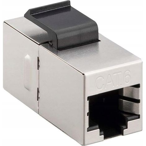 Connettore RJ45 schermato LogiLink Keystone Cat.6 con fermo, modello NK4011 (1/5)
