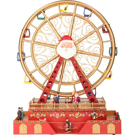 Ruota panoramica in miniatura animata per decorazioni natalizie da 56,5 x 24,5 x 65 cm (1/4)
